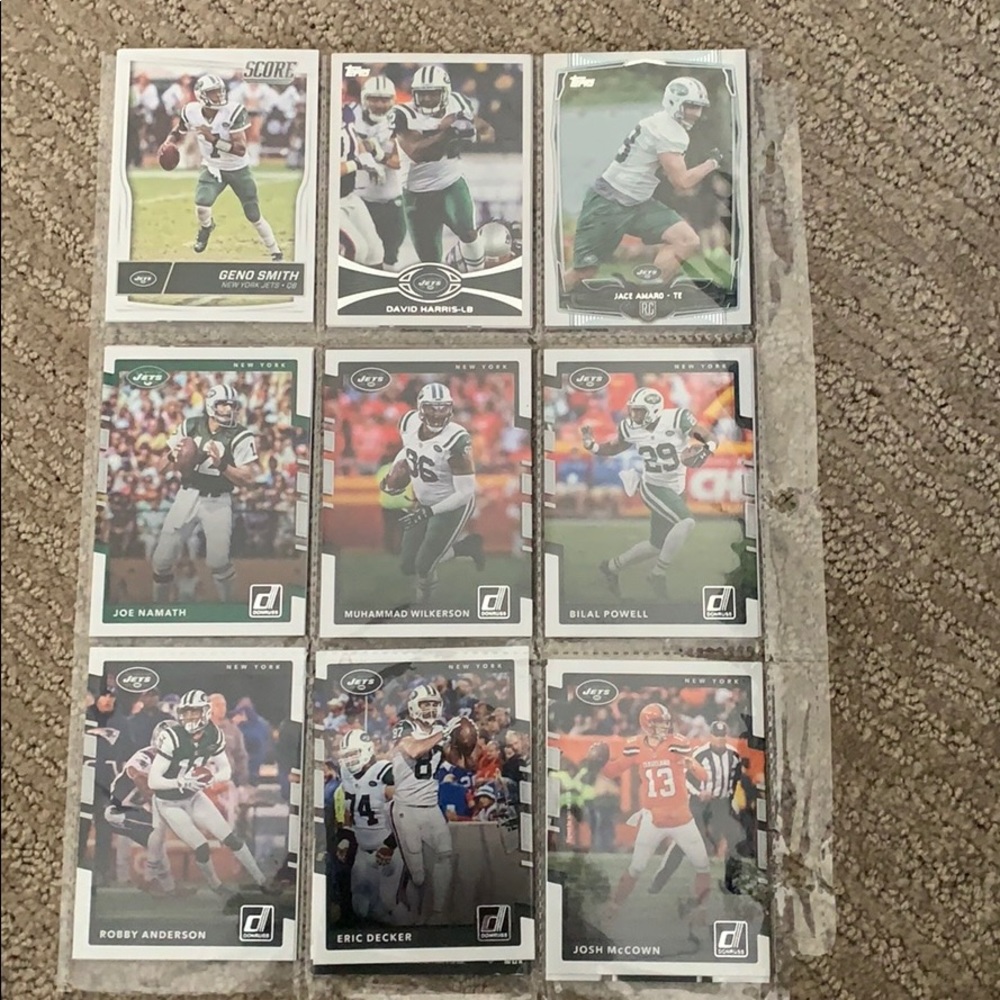Jets 18 pack of football cards